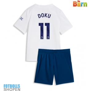 Billiga Manchester City Jeremy Doku #11 Tredjeställ Barn 2026-27 Kortärmad (+ Korta byxor)